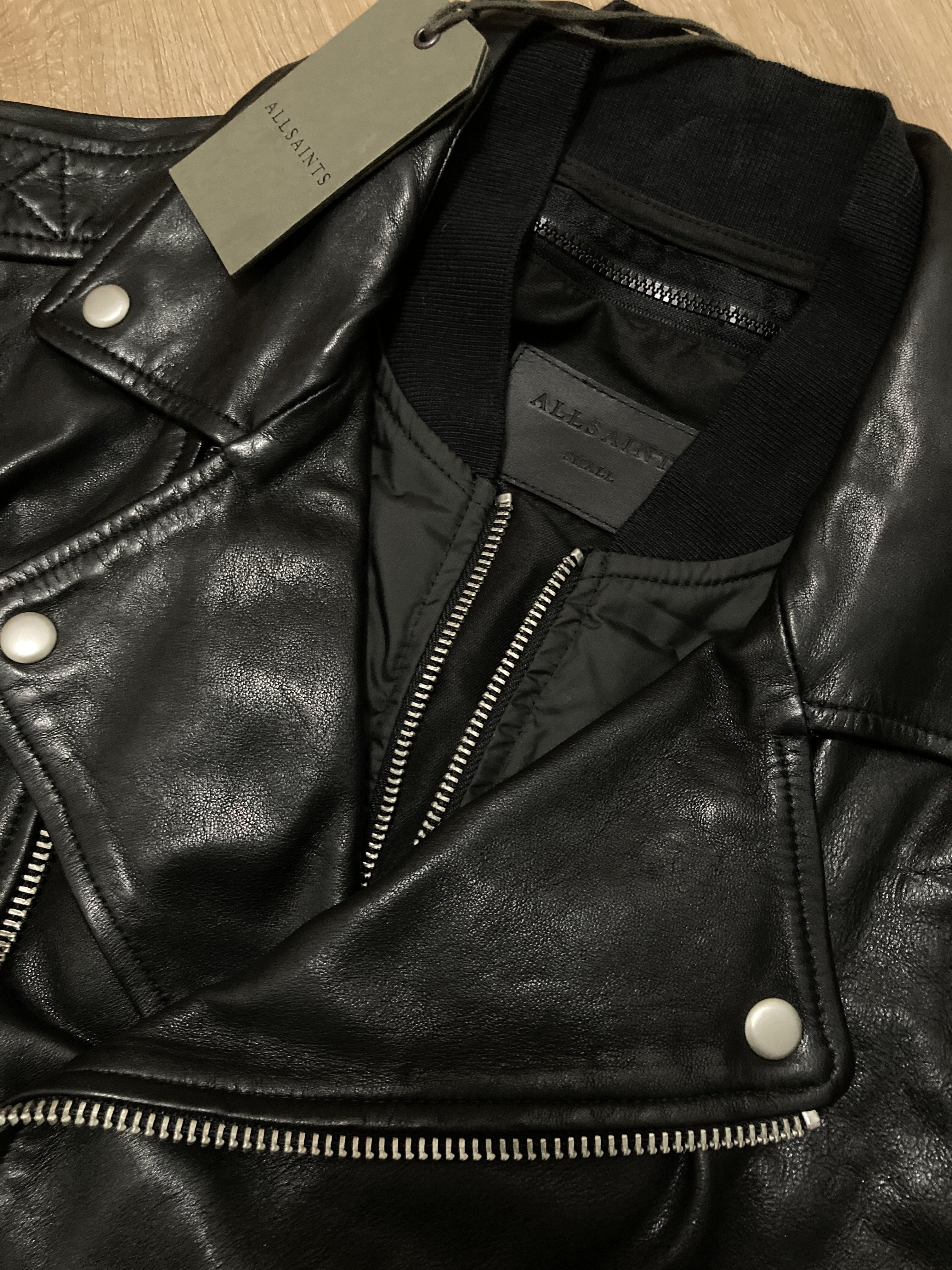 二手美品Allsaints noll biker jacket allsaints 騎士皮衣$8,000（免運