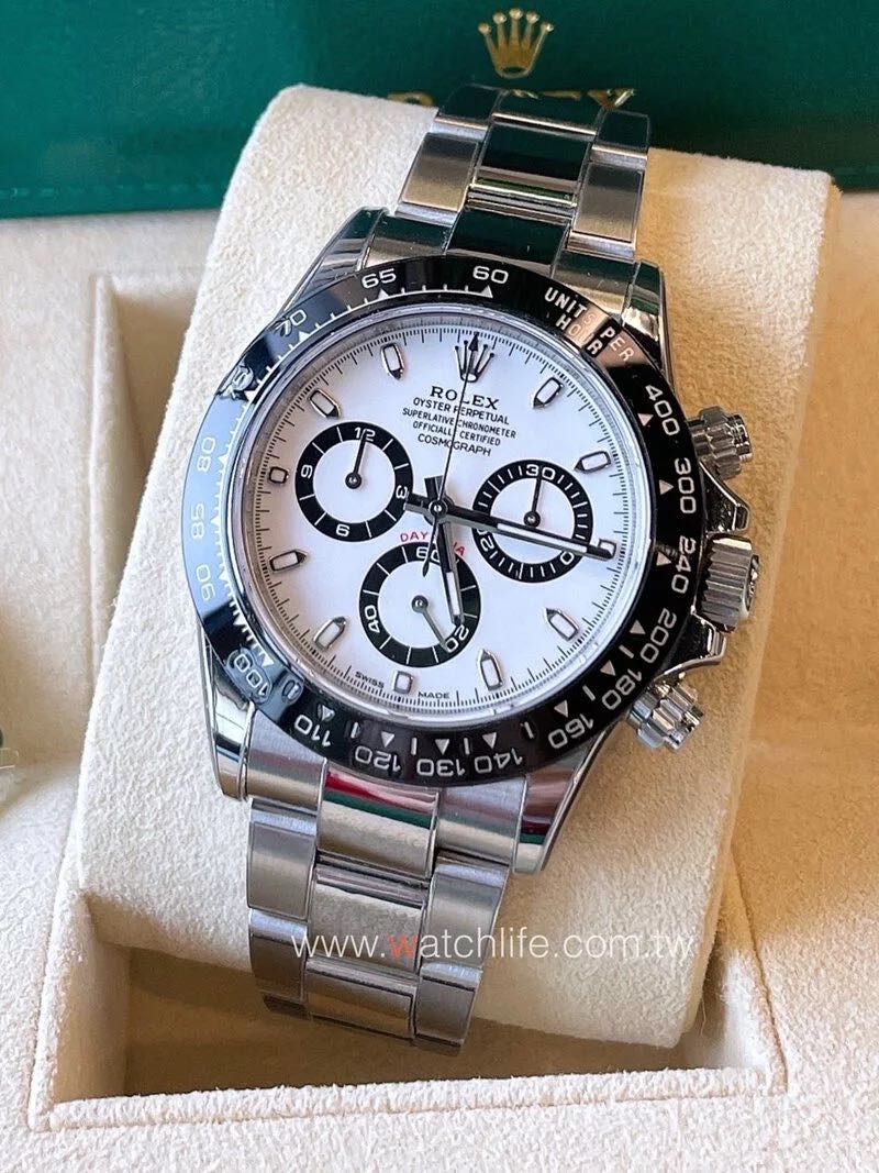 玩錶人Rolex DAYTONA 116500 白熊貓 2023年全新 40mm/4130機芯/動力儲備約72小時/防水深達100米