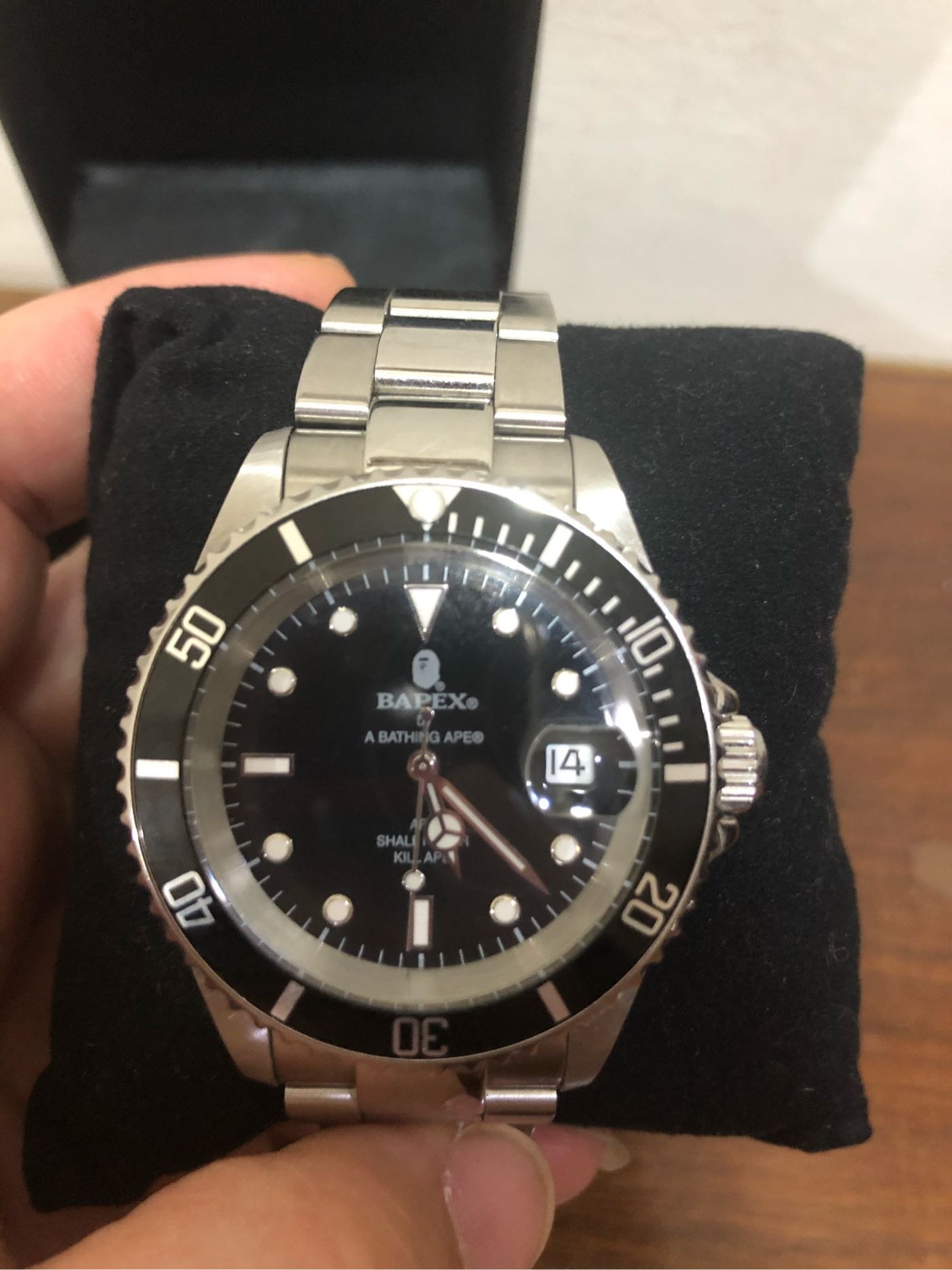 A BATHING APE BAPE TYPE 1 BAPEX ROLEX 16610 黑水鬼 黑面 機械錶 95% 新