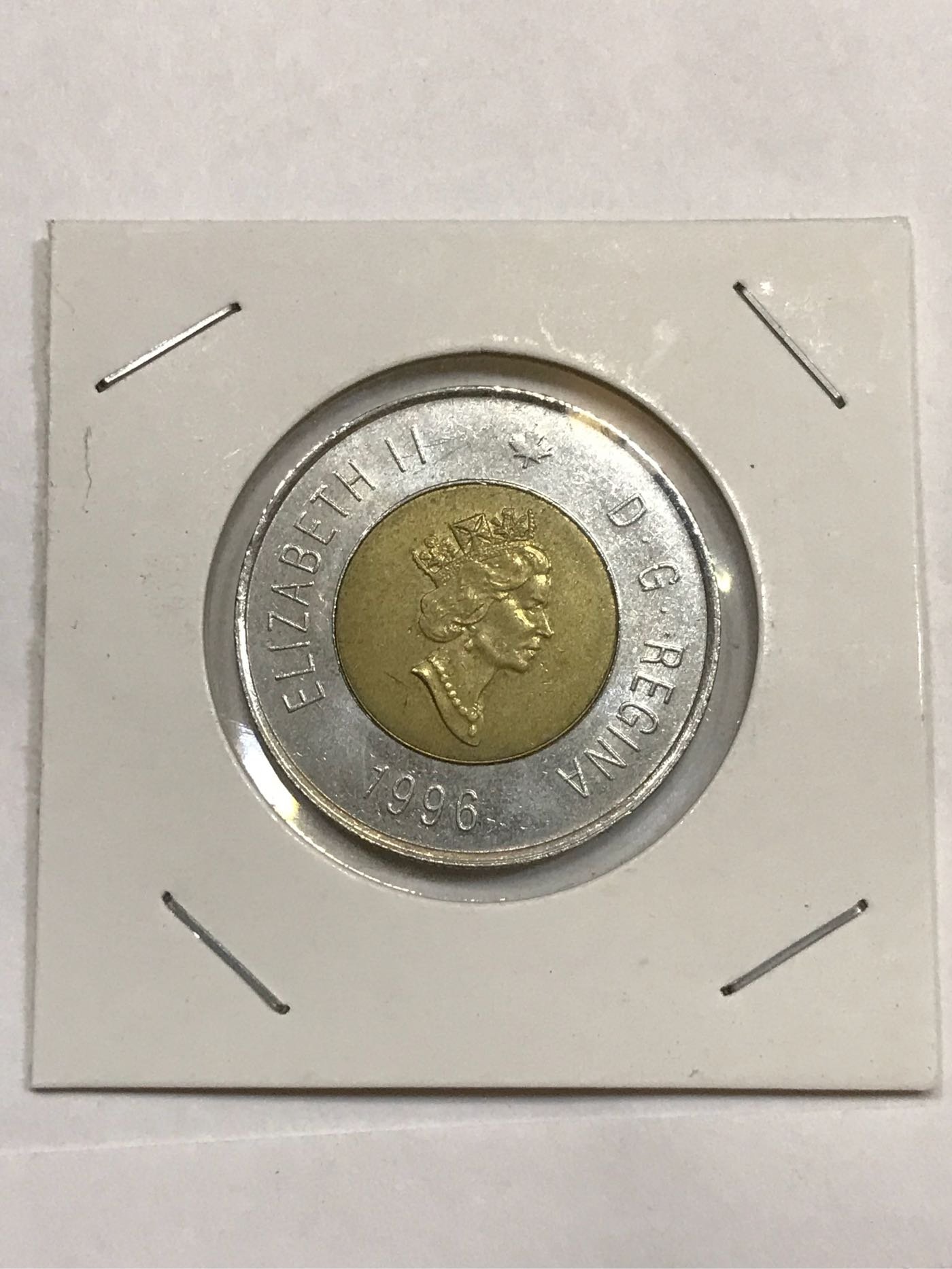 加拿大 CANADA 1996年 伊莉莎白 2世 北極熊 2元 Dollars 雙色 錢幣 古玩 藝術品 收藏品 紀念幣