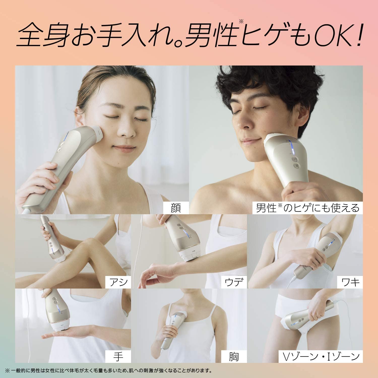 日本PANASONIC 國際牌光學除毛器脫毛臉部身體ES-WP97 美容美體除毛機 
