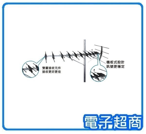 【電子超商】PX大通 UA-24 超強數位電視天線王  弱訊號區專用《全新品》