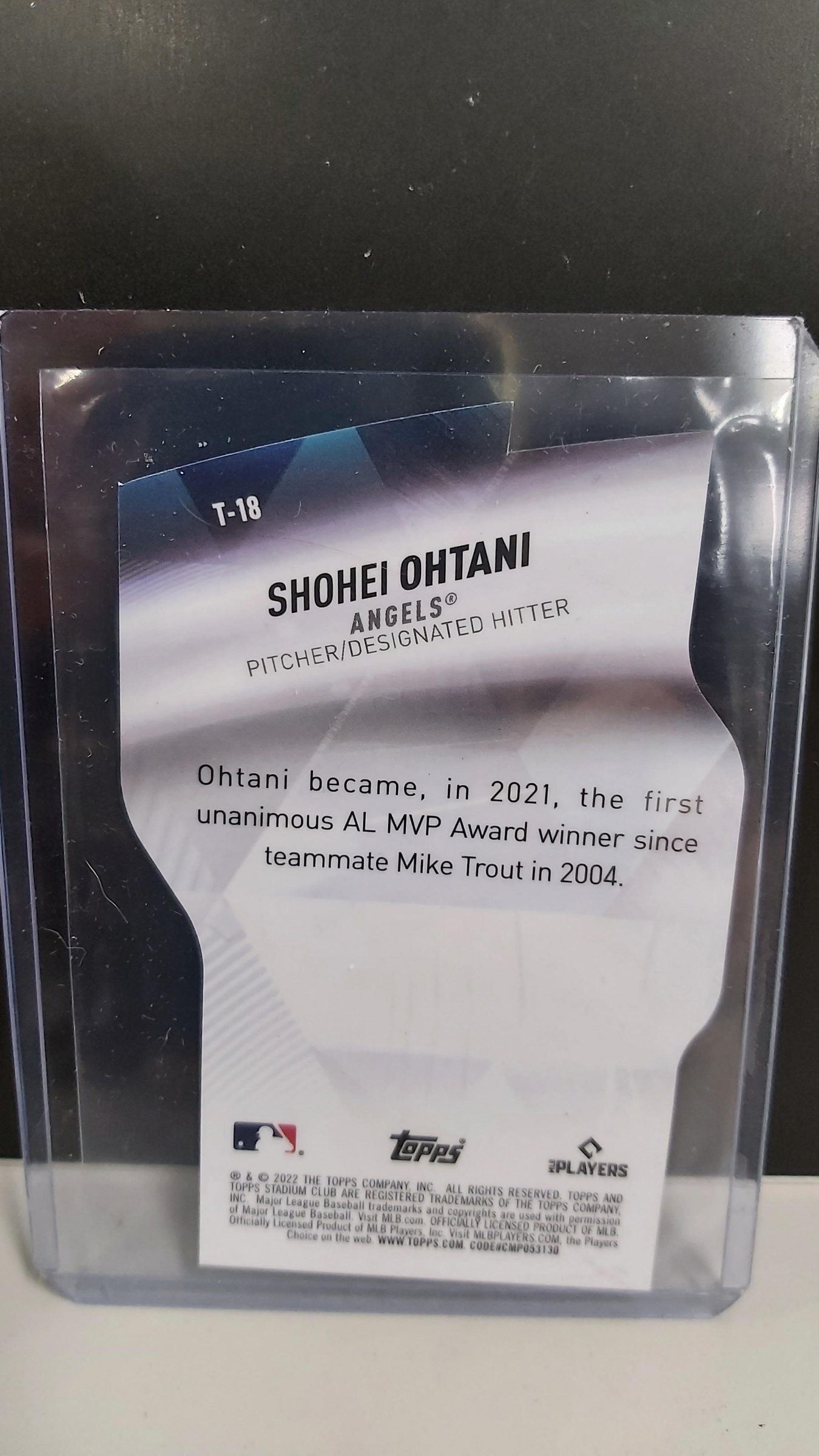 大谷翔平非鑑定卡造型卡2022 Topps Stadium Club Shohei Ohtani