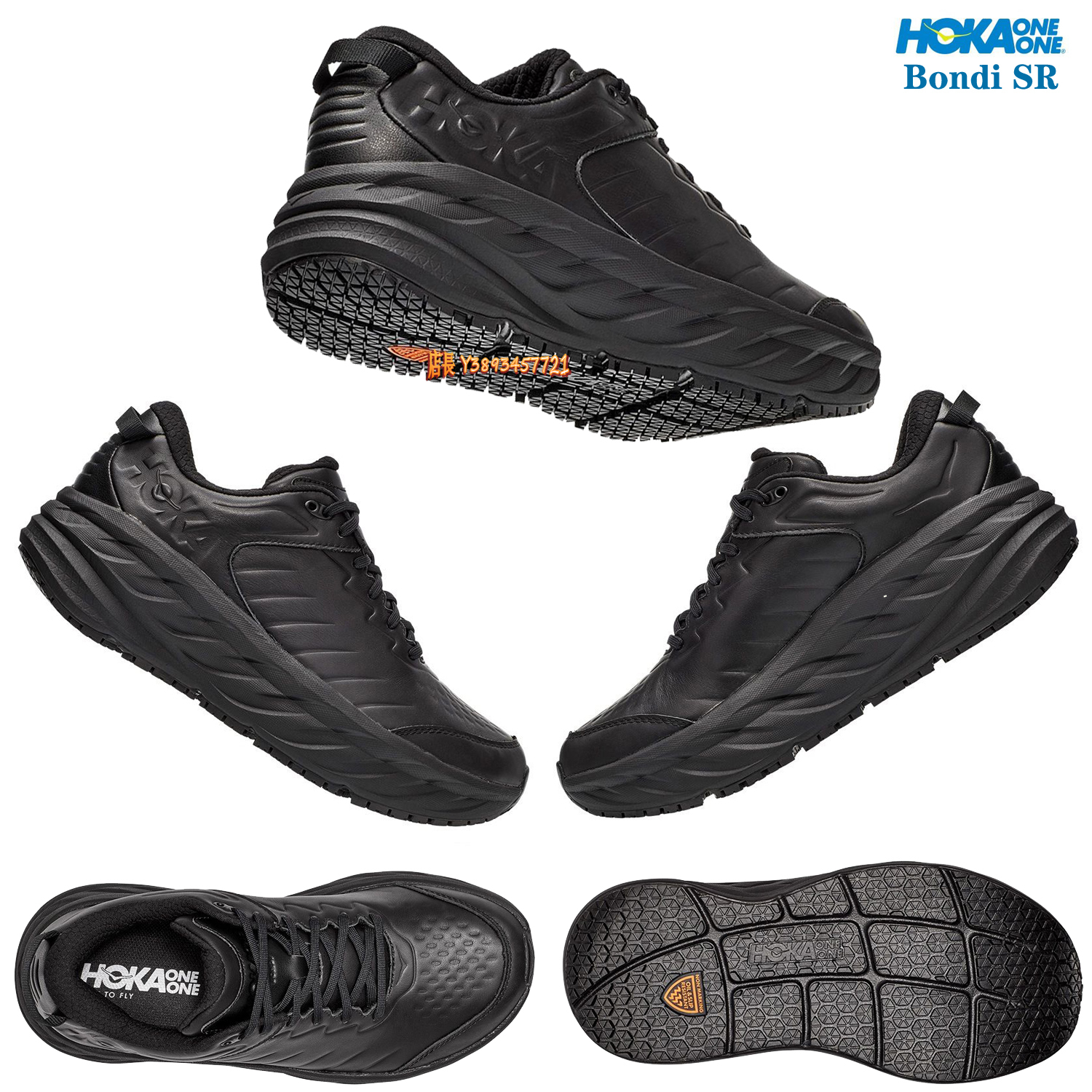 (VIP精品潮鞋）#精品潮鞋#限時 正貨HOKA ONE ONE BONDI SR 緩震路跑鞋 厚底休閒鞋 輕便運動鞋 HOKA男鞋 EVA底 防潑水