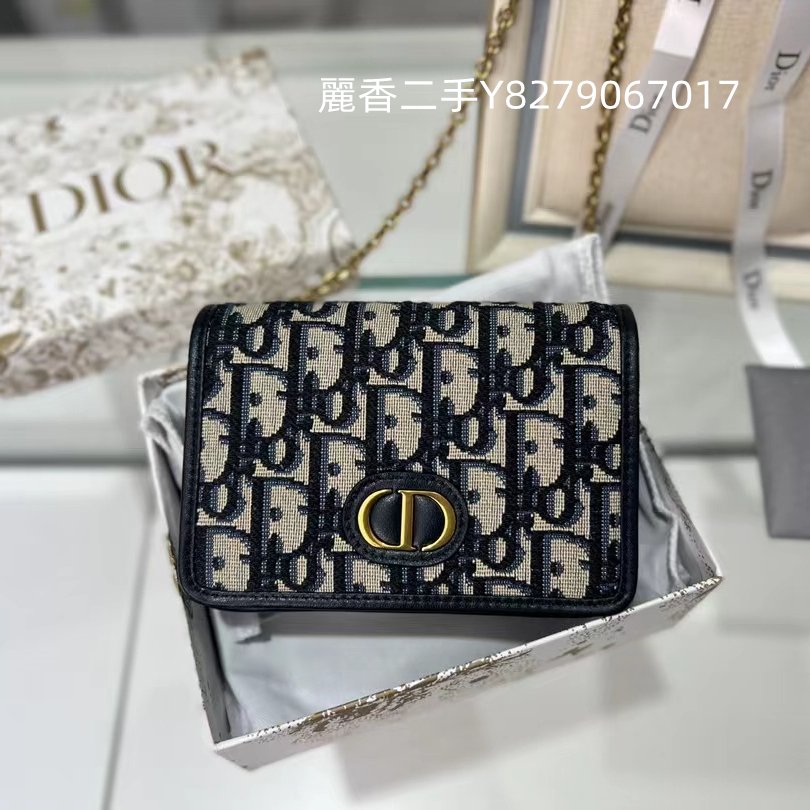 麗香二手 DIOR 迪奧 30 MONTAIGNE NANO 迷你蒙田小鍊包 斜挎包 S2105UTZQ