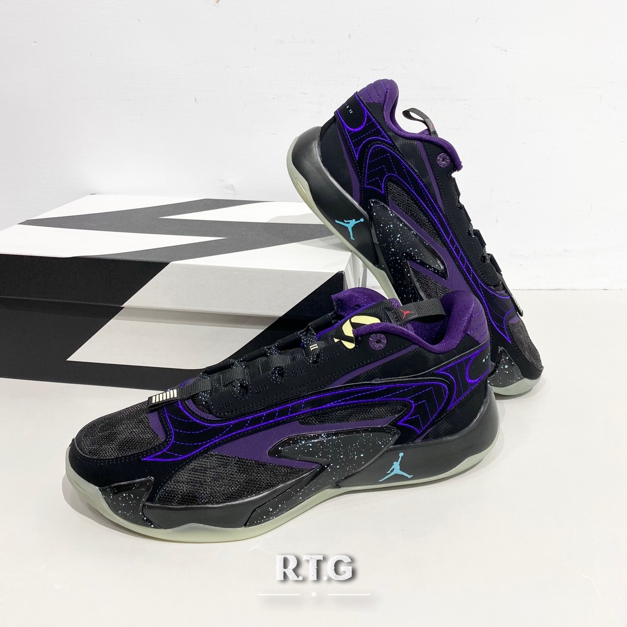 RTG】NIKE JORDAN LUKA 2 PF 黑紫籃球鞋夜光潑墨編織感二代男鞋DX9012