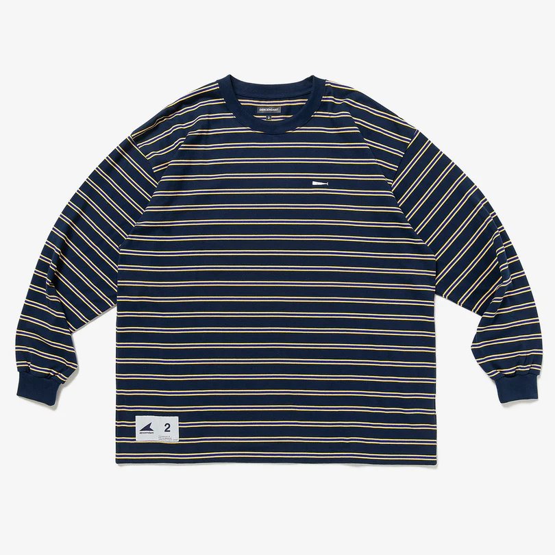 日貨代購CITY】2022AW DESCENDANT HORIZONTAL STRIPE LS 鯨魚條紋長T