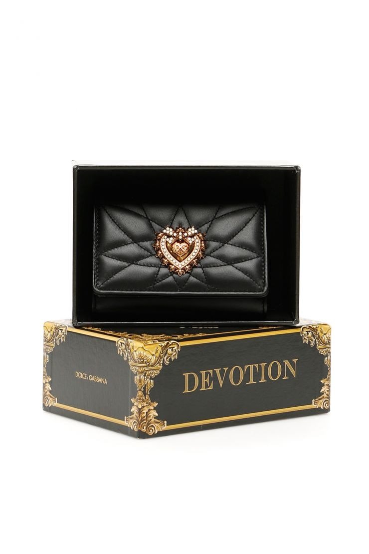 折扣預購】23春夏正品DOLCE & GABBANA DEVOTION MATELASSE復古金色心型