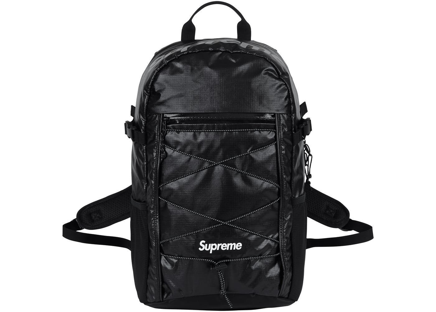 全新正品2017 秋冬FW Supreme backpack 43代43TH 3M反光後背包黑