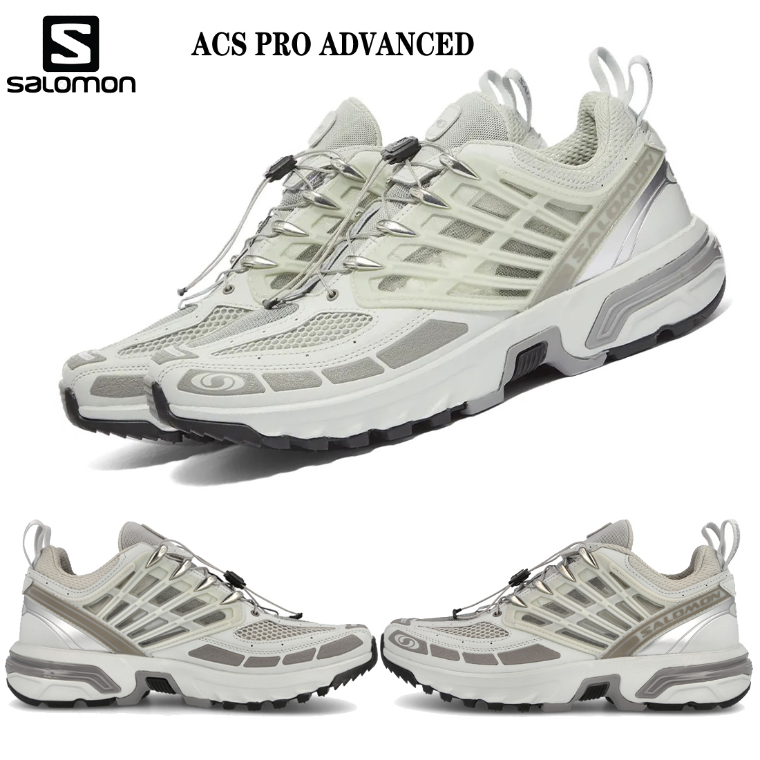 Salomon ACS PRO ADVANCED 越野鞋休閒鞋運動鞋TPU膜片鎖繩鞋帶ACS穩定