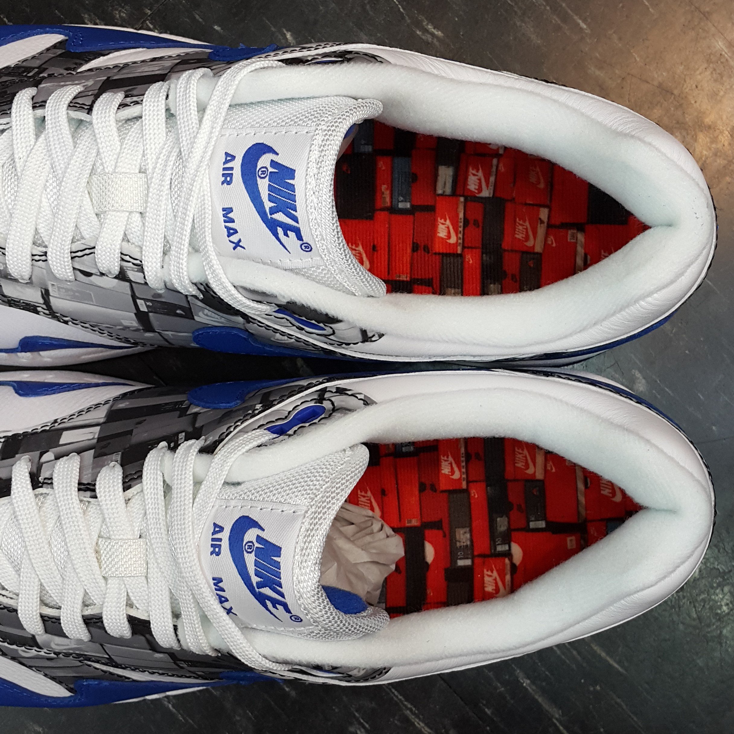 NIKE Atmos AIR MAX 1 PRNT We Love Nike 鞋盒 聯名款 藍色 AQ0927-100