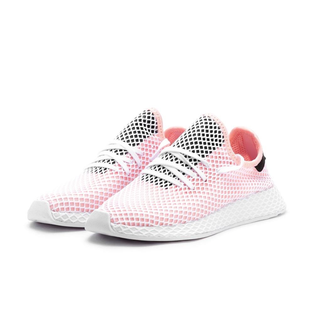 CodE= ADIDAS DEERUPT RUNNER 網眼襪套慢跑鞋(粉紅黑白)B28075 BOOST