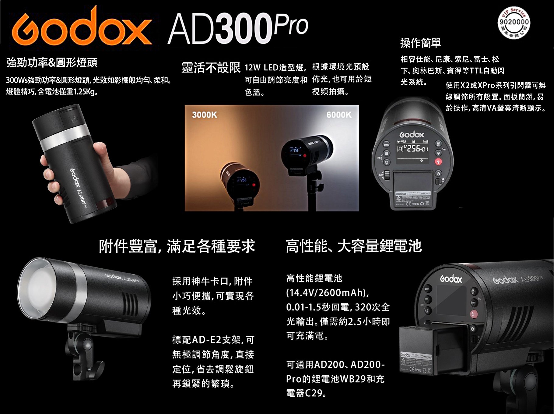 GODOX AD300 Pro 閃光燈+ X2T 觸發器攝影燈300WS 公司貨AD300PRO 觸發