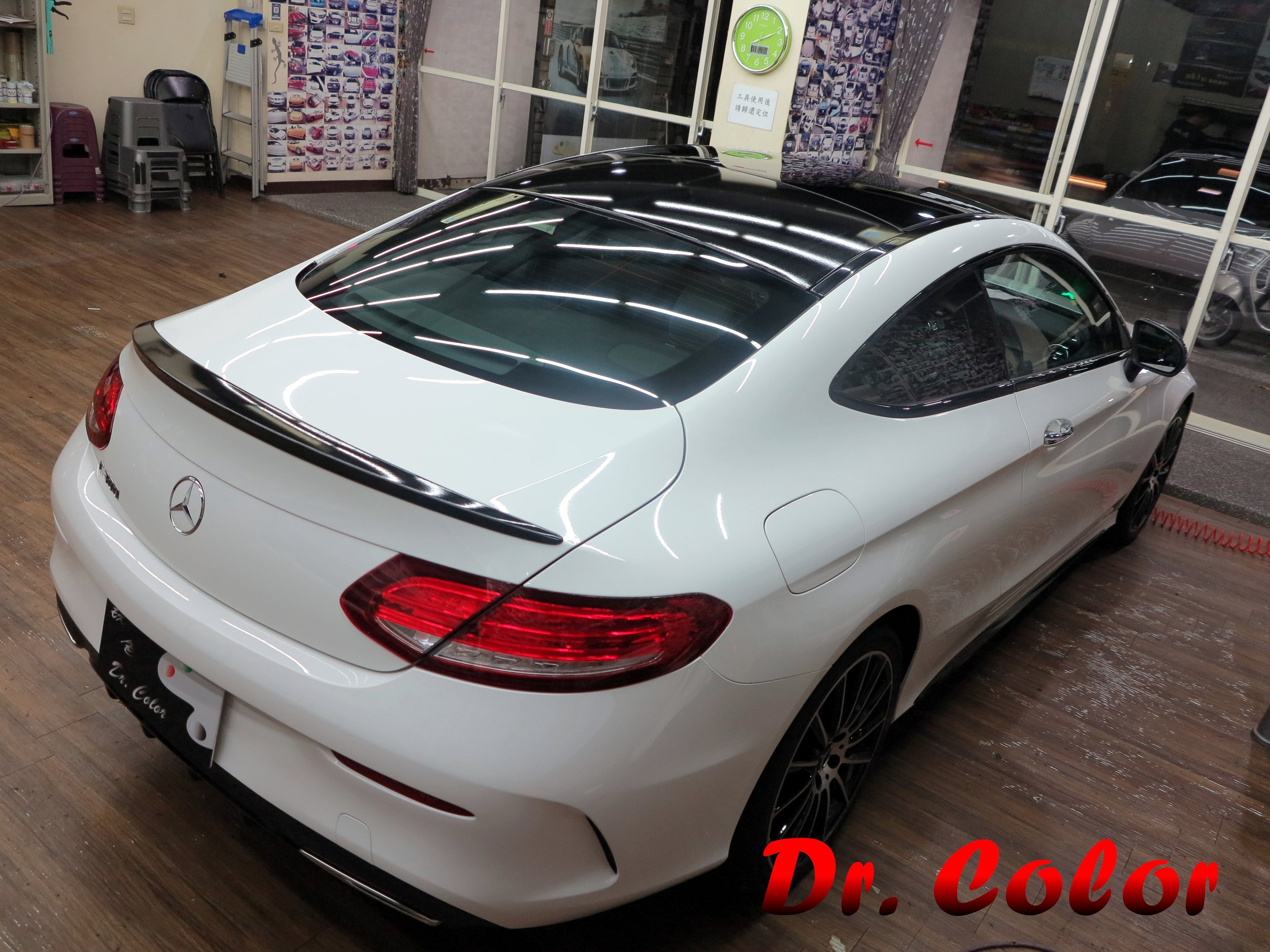 Dr. Color 玩色專業汽車包膜 M-Benz C300 Coupe 類全景式天窗