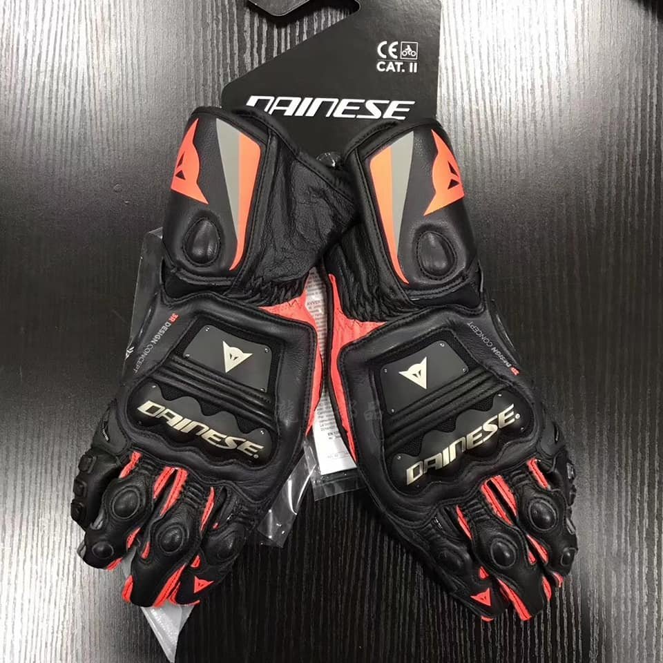 瀧澤部品 義大利 Dainese 丹尼斯 Steel Pro Gloves 黑紅 防摔手套 長版 真皮 鎢鋼 通勤 機車