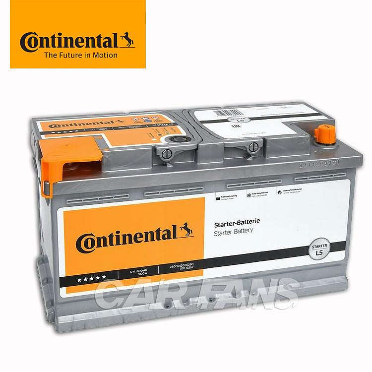 Continental 馬牌 L5 12V 100AH 900CCA STARTER BATTERY 鉛酸電池/啟動電瓶/汽車電瓶/專用電池/免保養電瓶