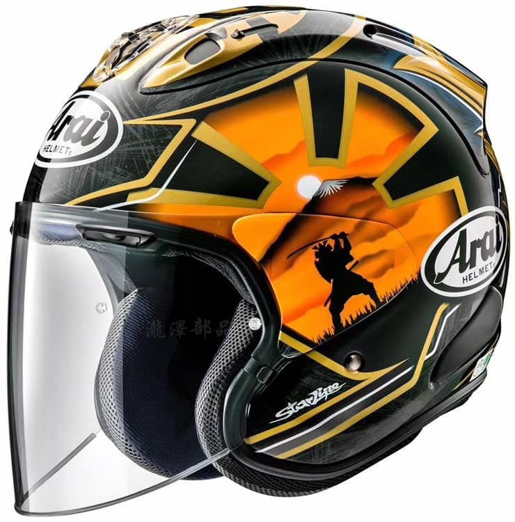 瀧澤部品 日本 Arai VZ-RAM 半罩安全帽 Pedrosa Spirit Gold 黑武士 小丹尼 金侍