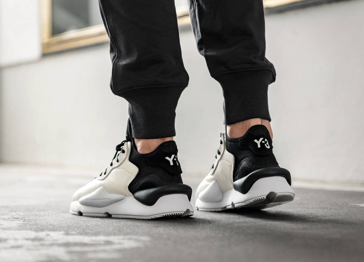 CodE= ADIDAS Y-3 KAIWA 皮革科技慢跑鞋(白黑) EF2546 山本耀司Y3 老爹 