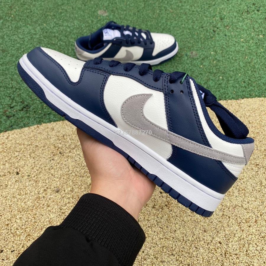 Nike Dunk Low “Midnight Navy”午夜藍藍白灰勾滑板鞋fd9749-400