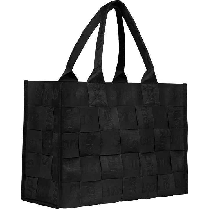 日貨代購CITY】2023SS Supreme Woven Large Tote 編織托特包手提包黑