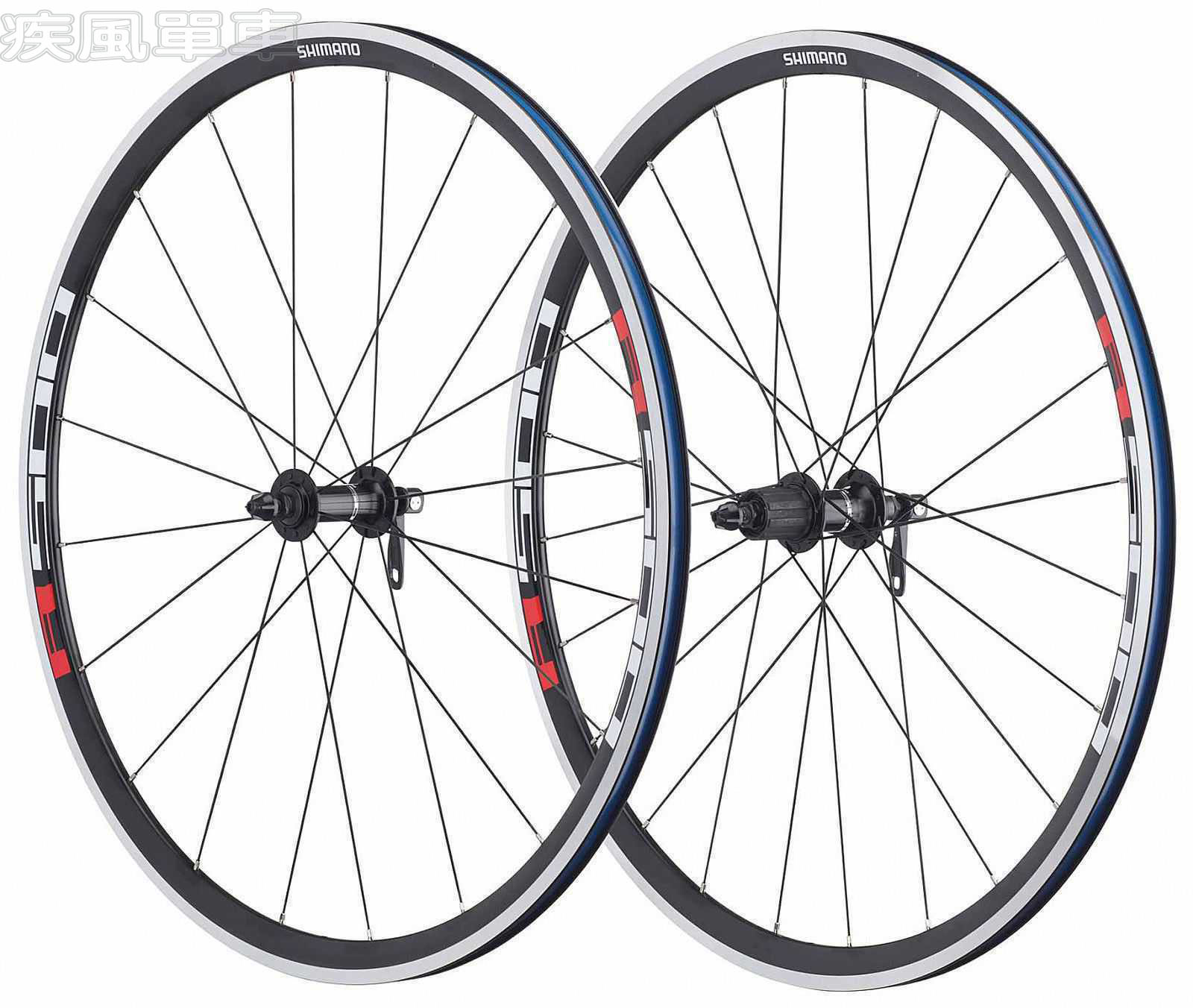 *~(疾風單車)全新SHIMANO WH-RS500/501 700C輪組 10速用 含快拆 (紅/藍/灰貼標)