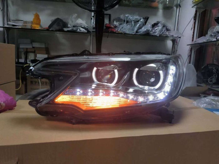 巨城汽車HID HONDA 12-17 CRV 4代 4.5代 專用 雙光圈 魚眼 大燈 總成 光圈 LED 日行燈