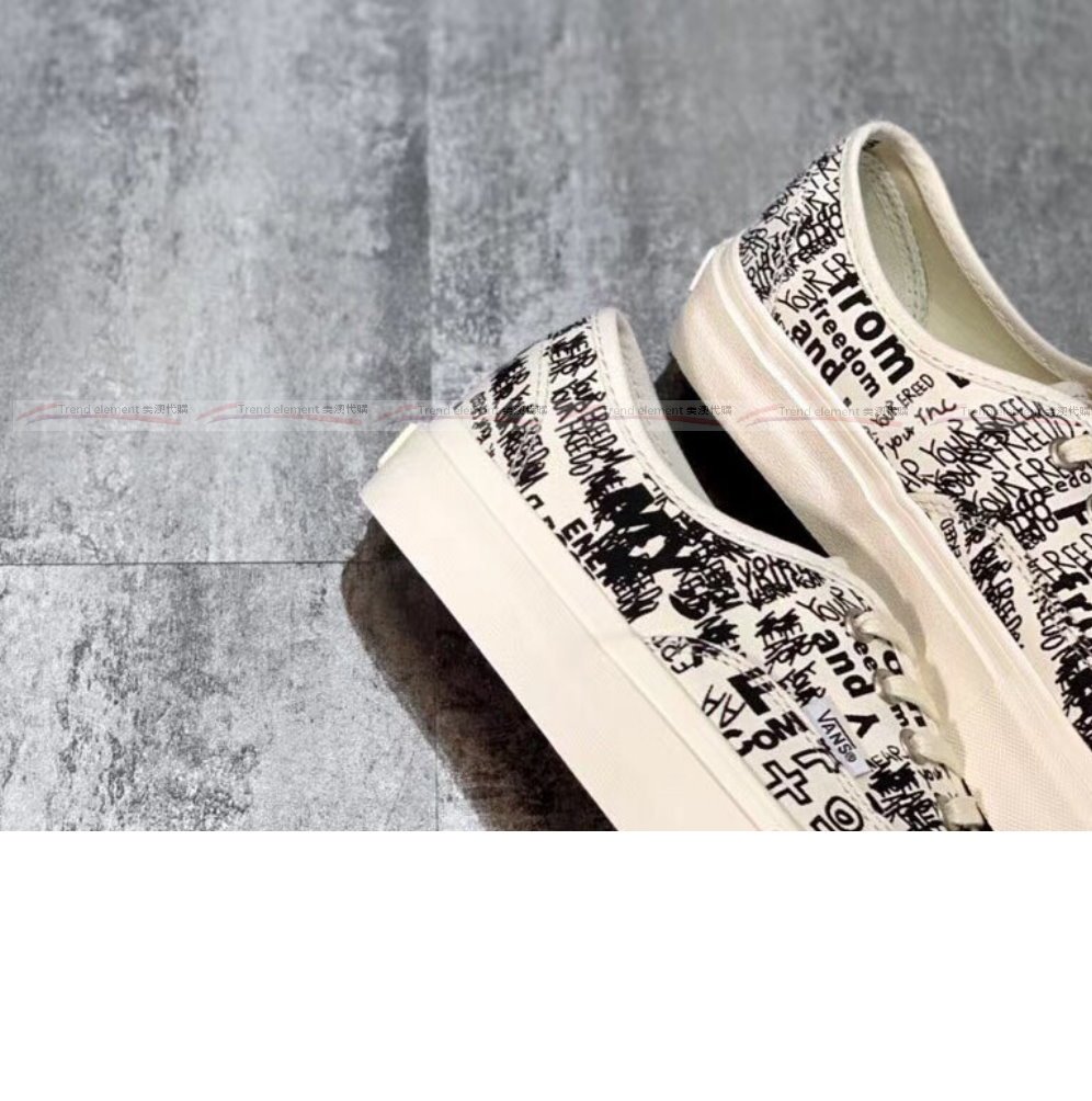 Vans Vault x COMME des GARCONS 安娜海姆川久保玲聯名塗鴉白帆布經典