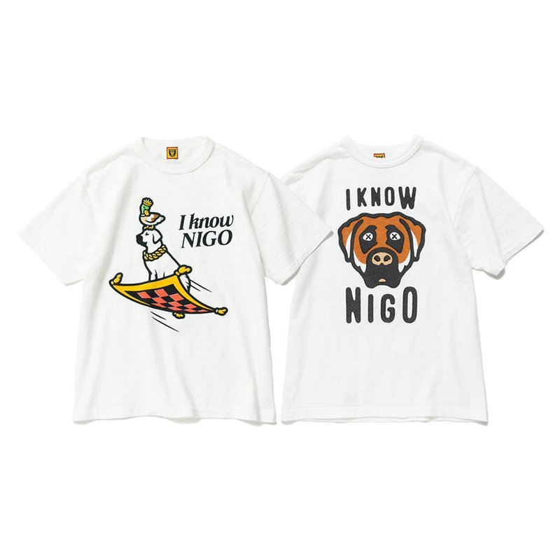 熱賣精選】現貨HUMAN MADE I KNOW NIGO KAWS飛毯鴨子法斗竹節棉短袖T恤