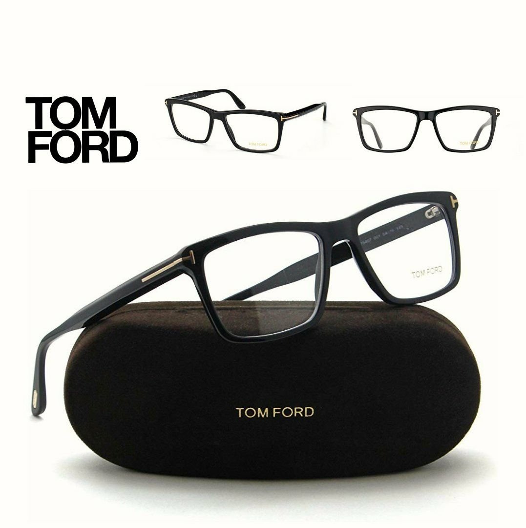 TOM FORD ▻TF5407 ( 黑色框×金屬金色) 方框框型眼鏡光學鏡框中性款｜100%全新正品｜特價| Yahoo奇摩拍賣