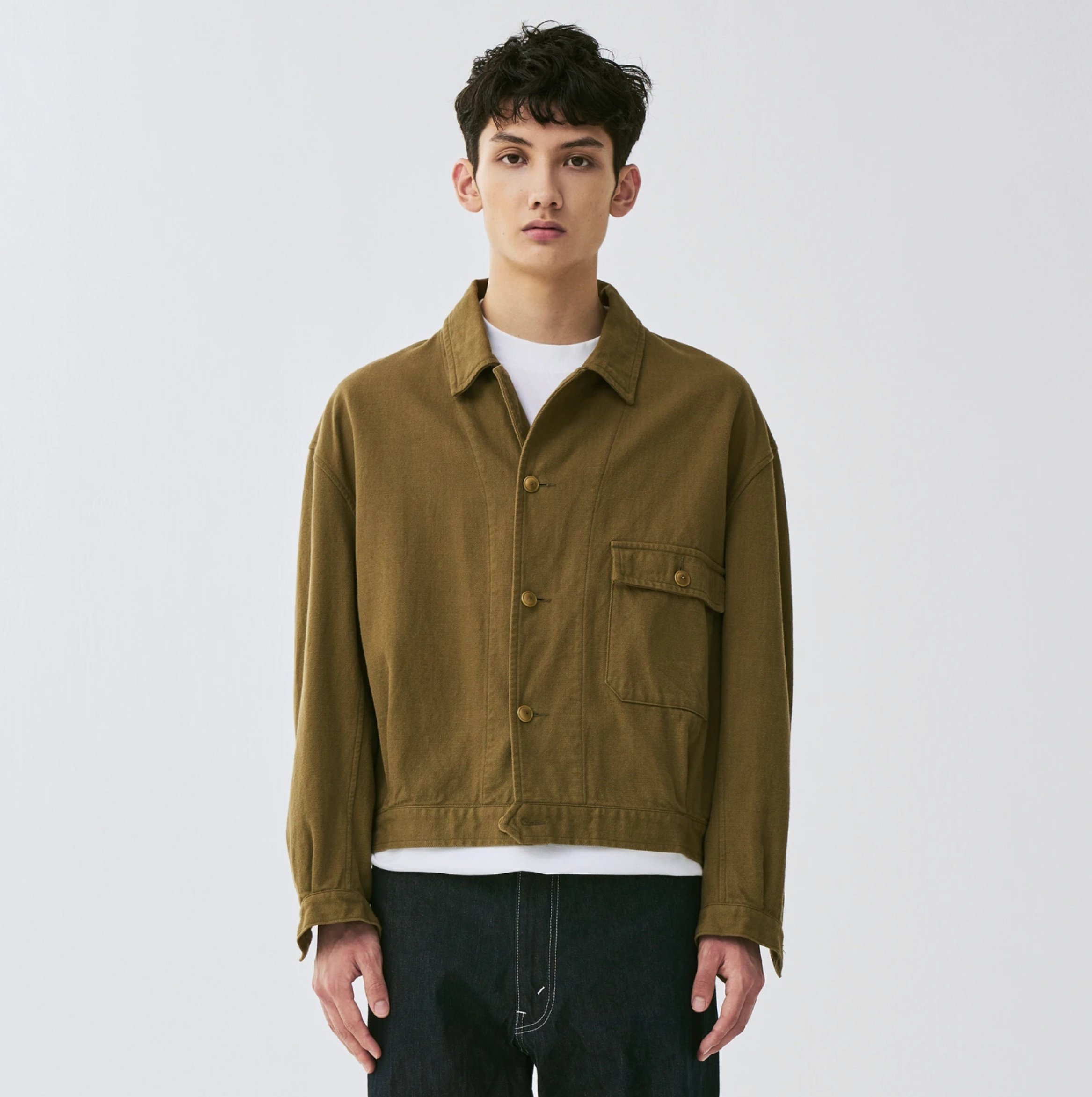 少穿近全新2021AW KAPTAIN SUNSHINE MECHANIC JACKET 軍綠色40號