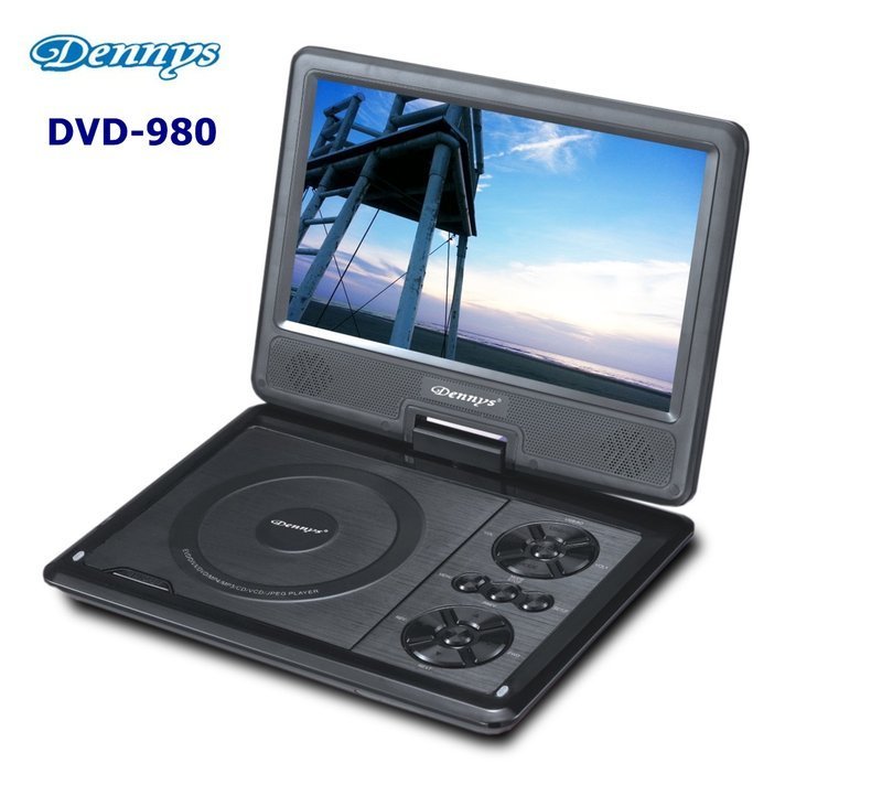 【划算的店】Dennys DVD-980 可攜式9吋DVD 播放器~支援RM/RMVB格式/可旋轉180度