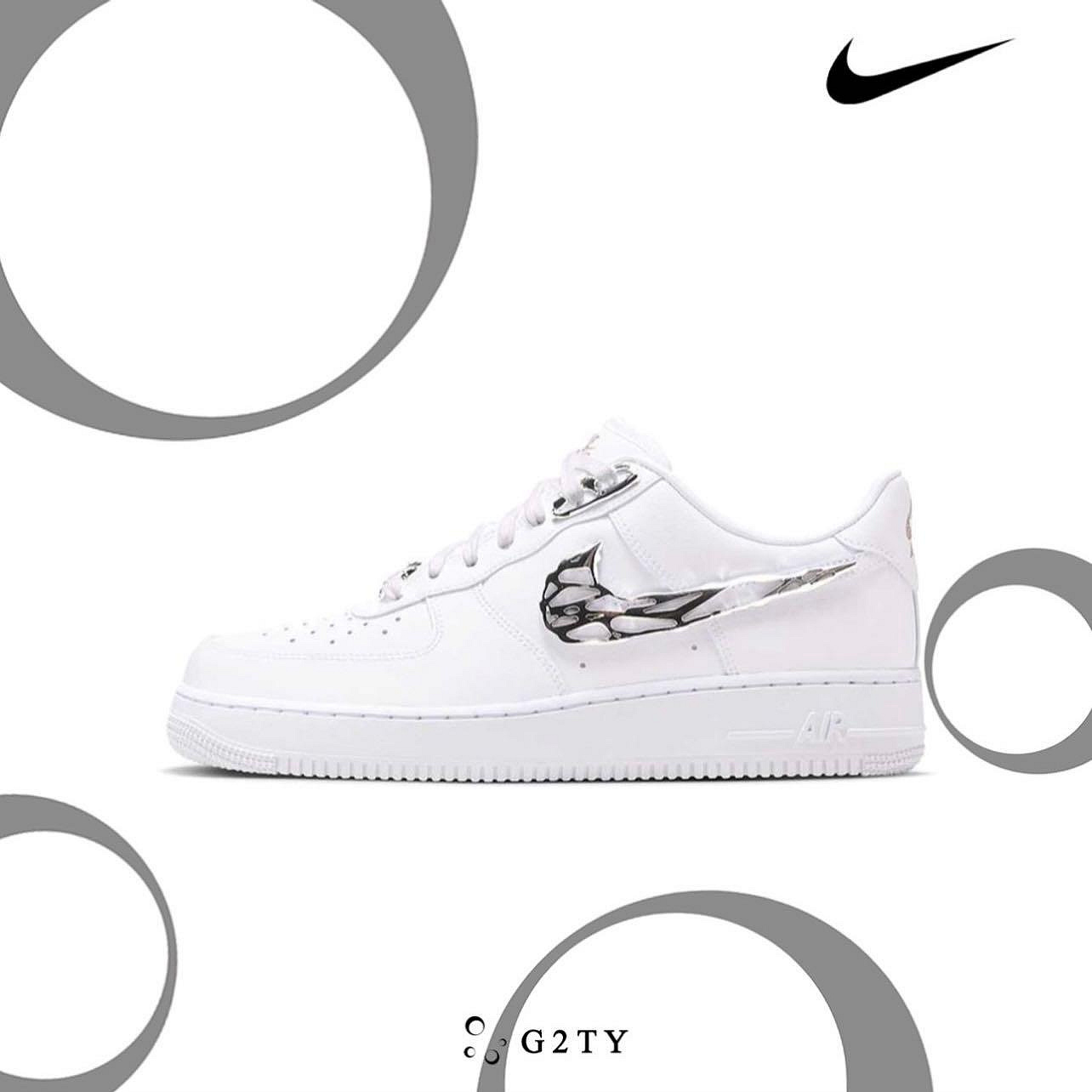 [G2TY] Nike Air Force 1 Low 液態金屬銀 融化 熔解 猛毒 全白 AF1 FV3616-101