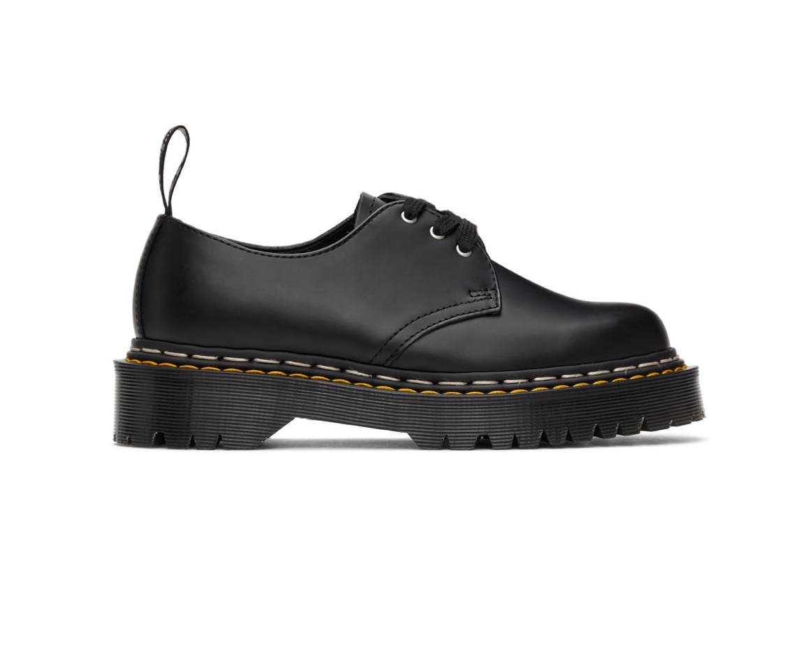 全新真品代購-S/S21 SALE!] Rick Owens X Dr. Martens 黑色皮鞋/ 休閒