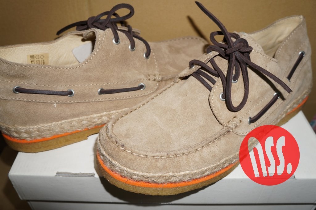 未使用 SOPHNET. LEATHER BOAT SHOES ソフネット 革靴