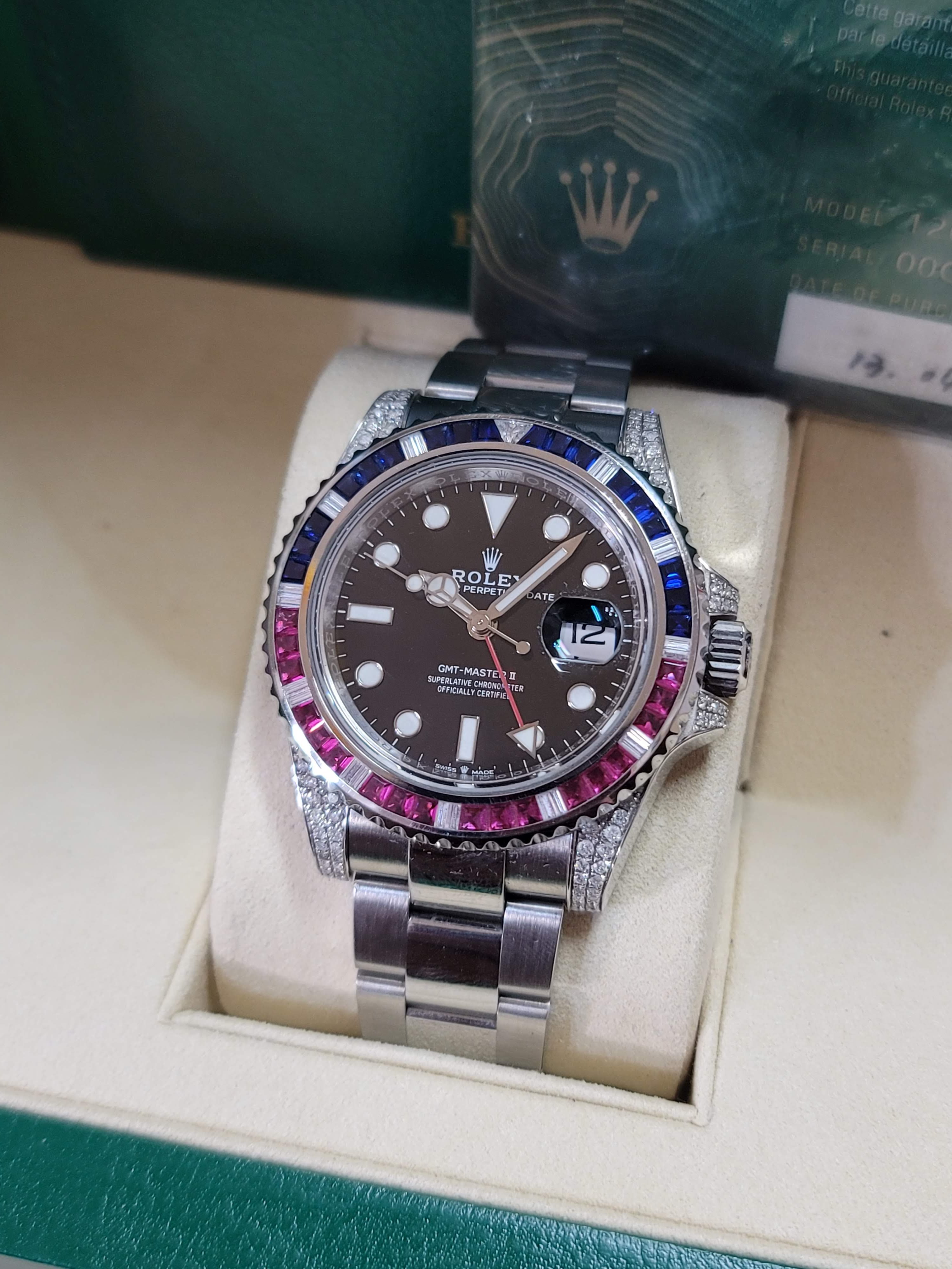 2021年 ROLEX 勞力士 GMT 格林威治型 126710 BLRO 百事圈 後鑲鑽圈 盒單齊全