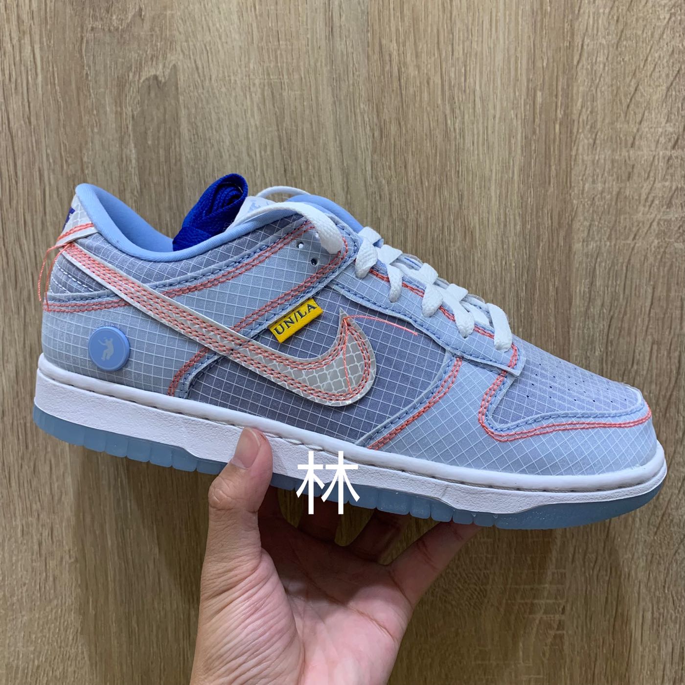 全新Union LA x Nike Dunk Low Argon 水藍網格縫線男女鞋聯名DJ9649