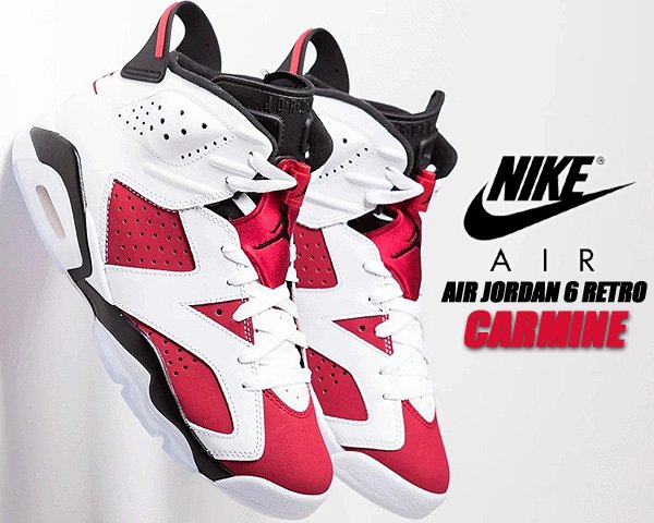 最終王者 NIKE AIR JORDAN 6 RETRO CARMINE 2021 胭脂紅 CT8529-106