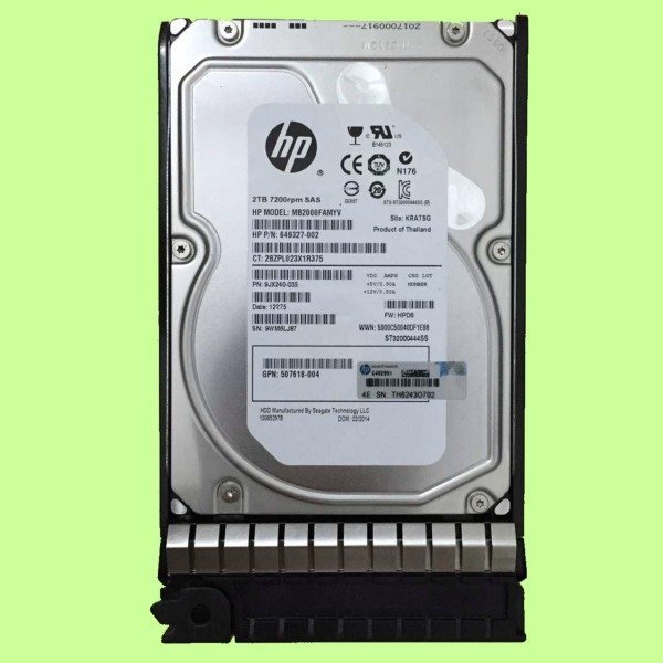 5Cgo【權宇】HP 2TB 7.2k 3.5吋6G SAS 507616-B21 508010-001 含稅會員