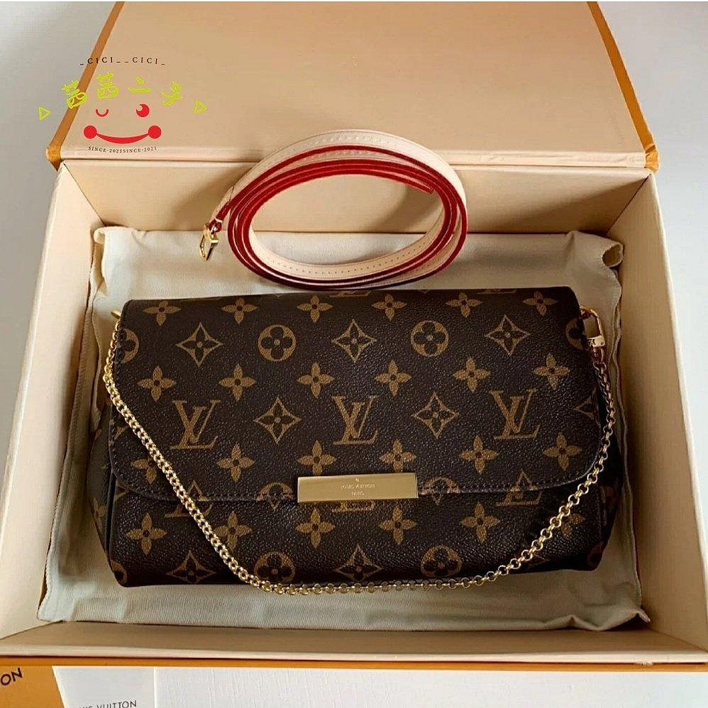 茜茜二手LV LOUIS VUITTON FAVORITE MM M40718 中號手袋 老花 金屬鏈帶