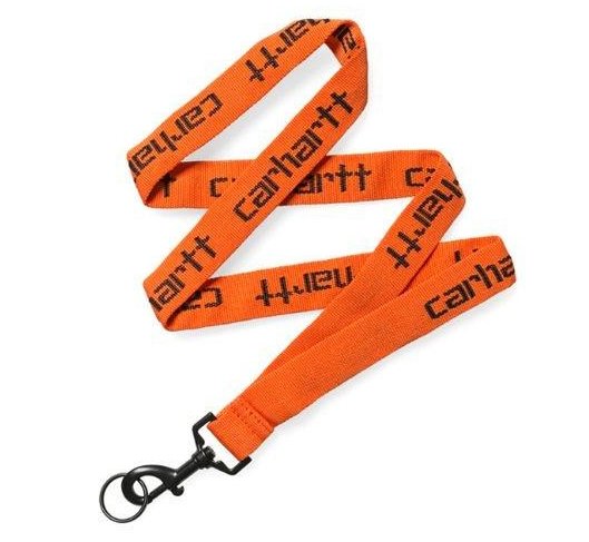 【HOMIEZ】CARHARTT Script Lanyard【I025255】橘 黑 證件帶