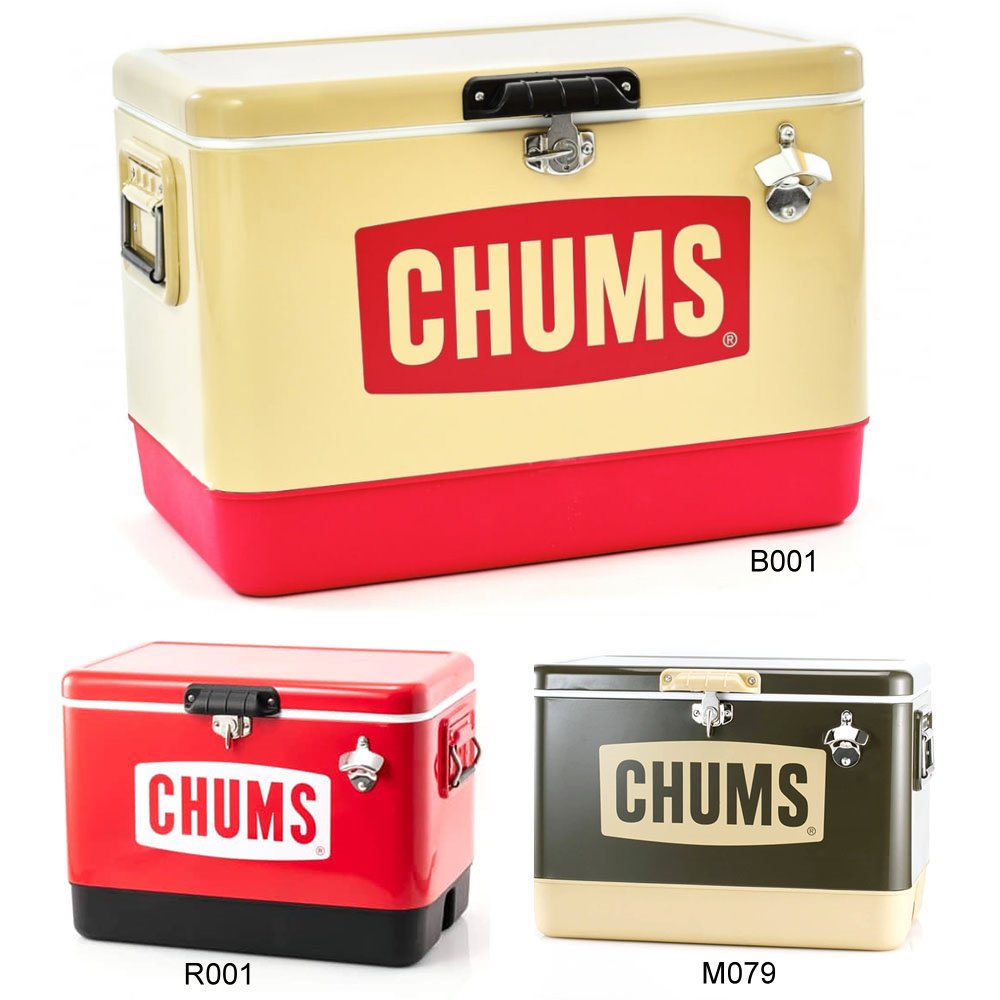 CodE= CHUMS STEEL COOLER BOX 54L 不鏽鋼保溫冰桶(卡其紅綠) CH62