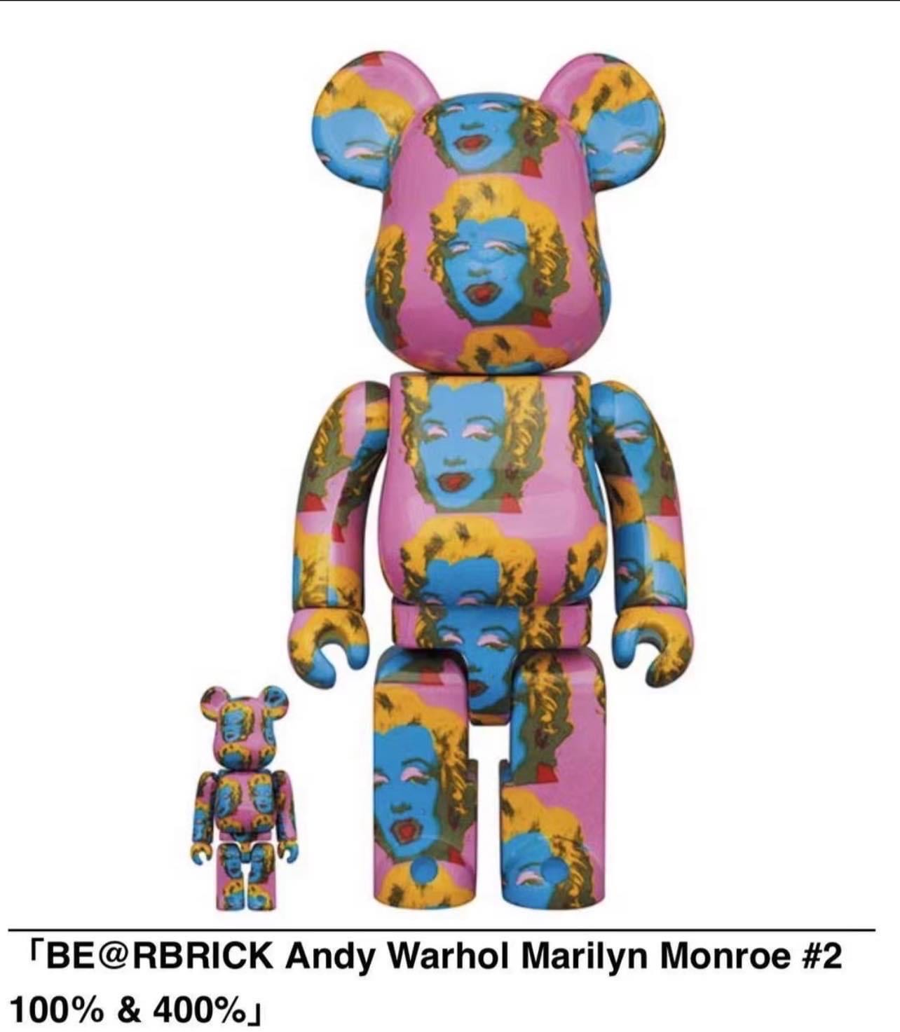 BE@RBRICK 400%+100% 安迪沃荷x瑪麗蓮夢露二代Andy Warhol Marilyn