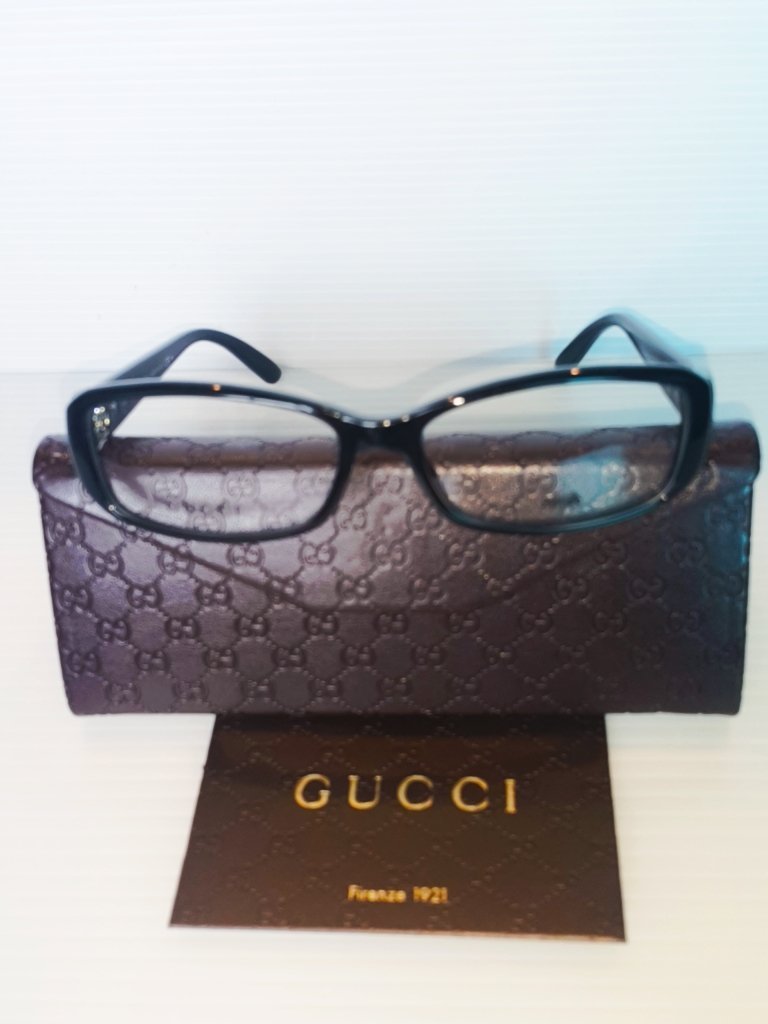 全新真品【GUCCI 古馳】女近視眼鏡框架名牌眼鏡架鋼琴黑GG3204 太陽