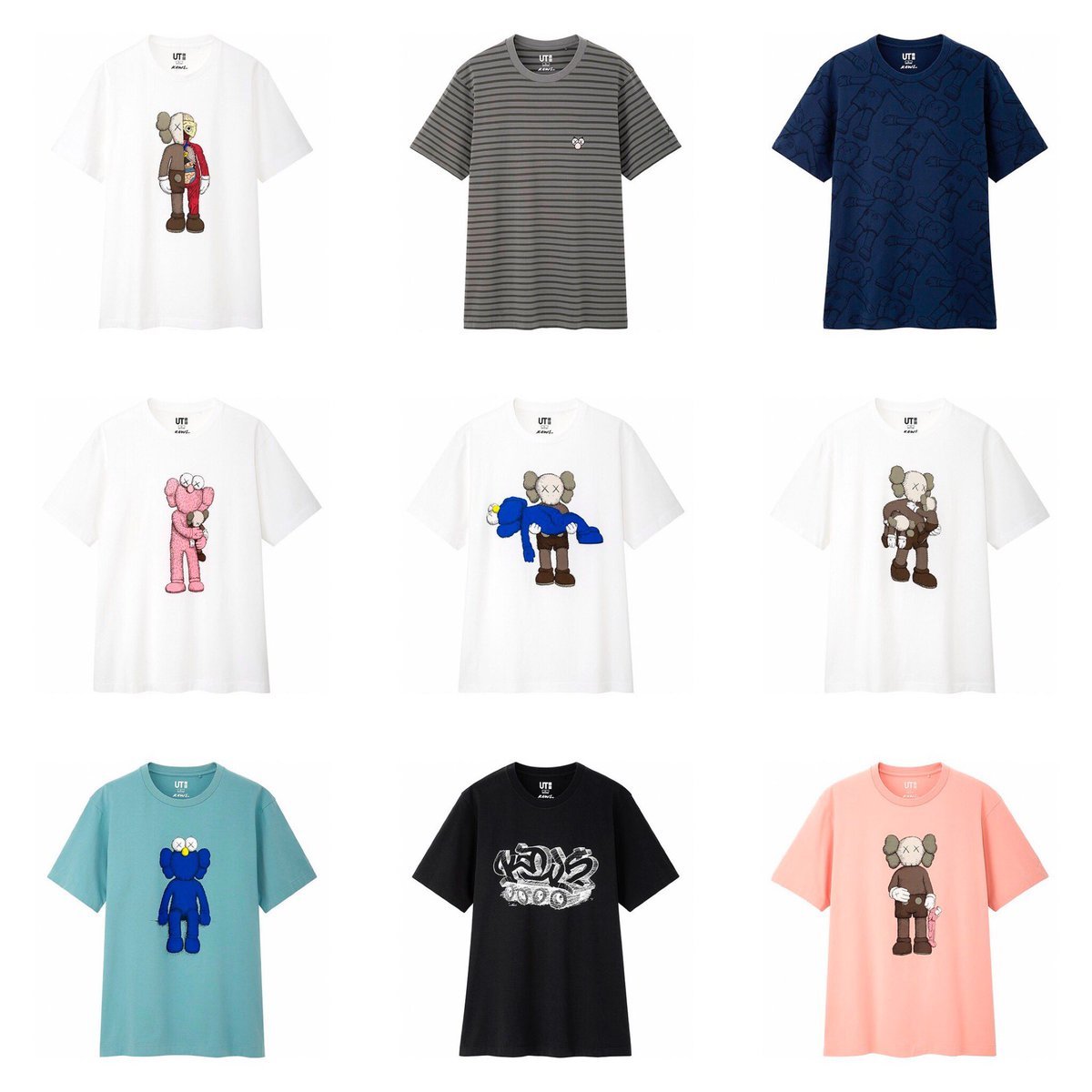 尺寸M/L 保證真品Kaws 限量UT短T (x UNIQLO)經典聯名T-Shirt Suprme