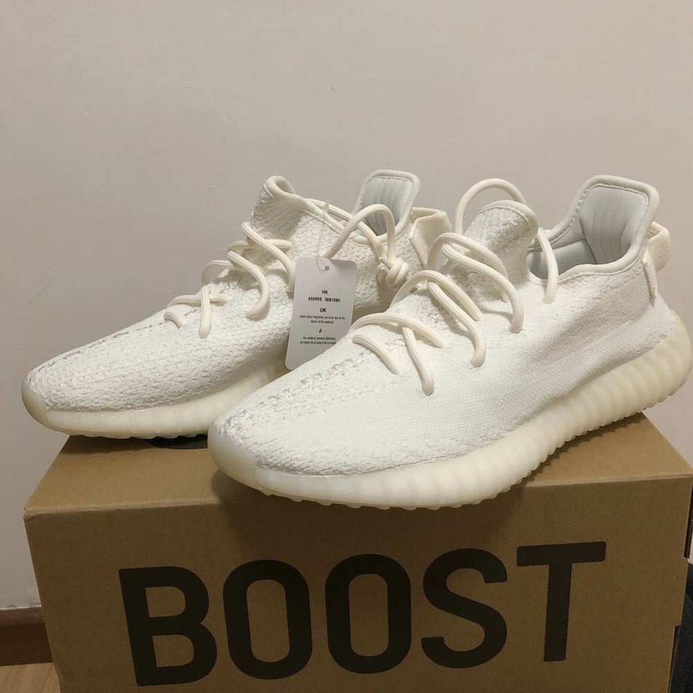 正品】Adidas Yeezy Boost 350 V2 Triple White 白冰淇淋休閒跑CP9366