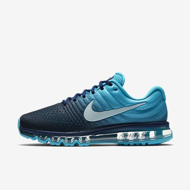 NIKE AIR MAX 2017 3M 反光全氣墊飛線白勾水藍深淺藍漸層慢跑849559