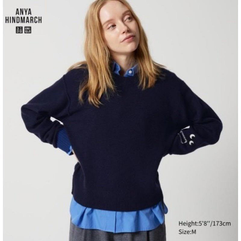 ⚠️實品圖⚠️UNIQLO x ANYA HINDMARCH 女裝👀 特級小羊毛圓領毛衣