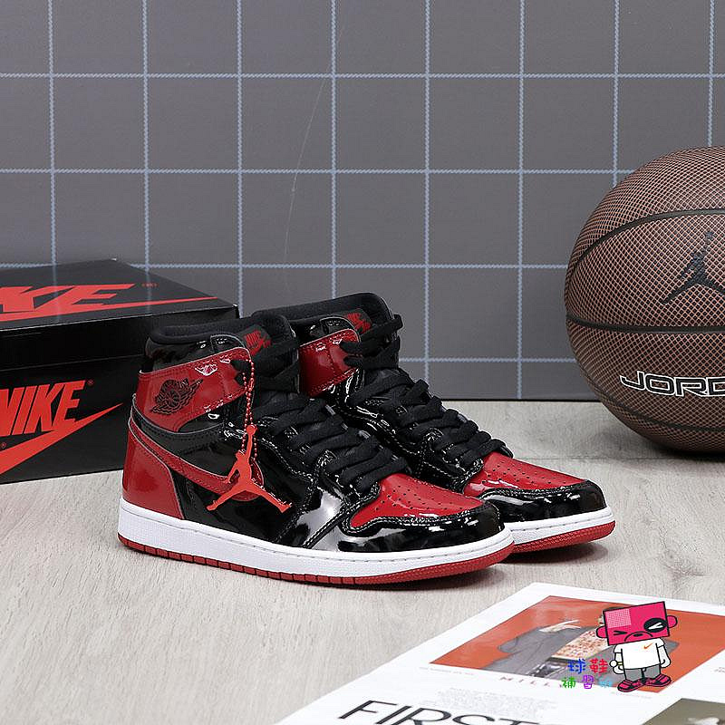 球鞋補習班NIKE AIR JORDAN 1 OG PATENT BRED 黑紅禁穿漆皮男555088