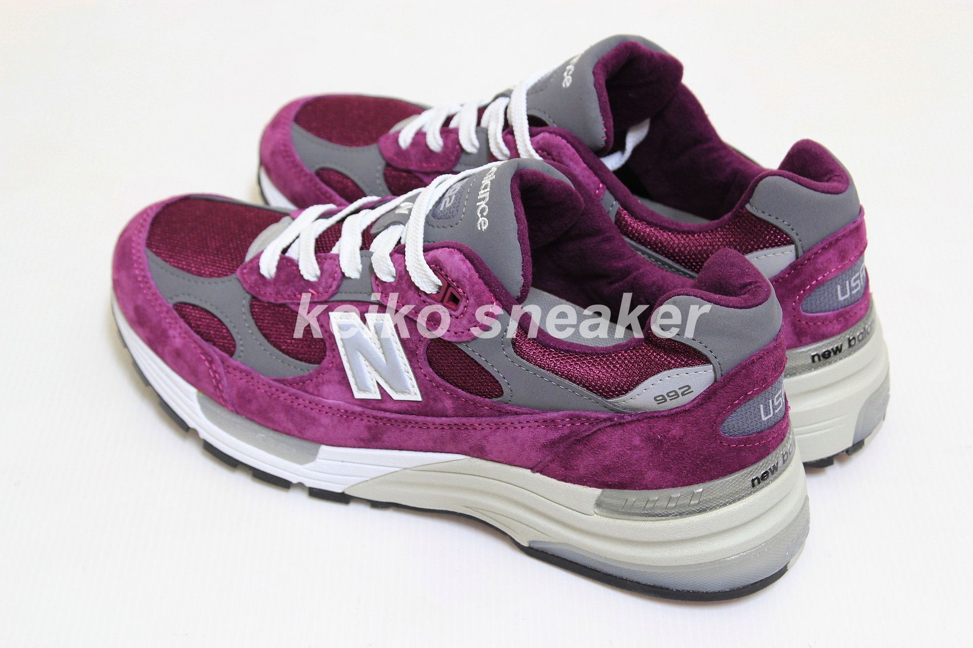 Keiko]現貨全新NEW BALANCE M992BA 992 紫灰USA 美國製sz8.5 | Yahoo