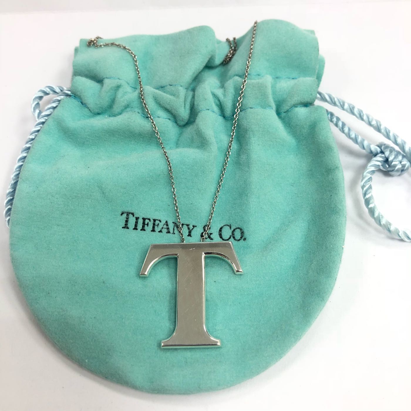 フォローで ☆希少☆Tiffany&Co. Tロゴ シルバーネックレス NKpFO